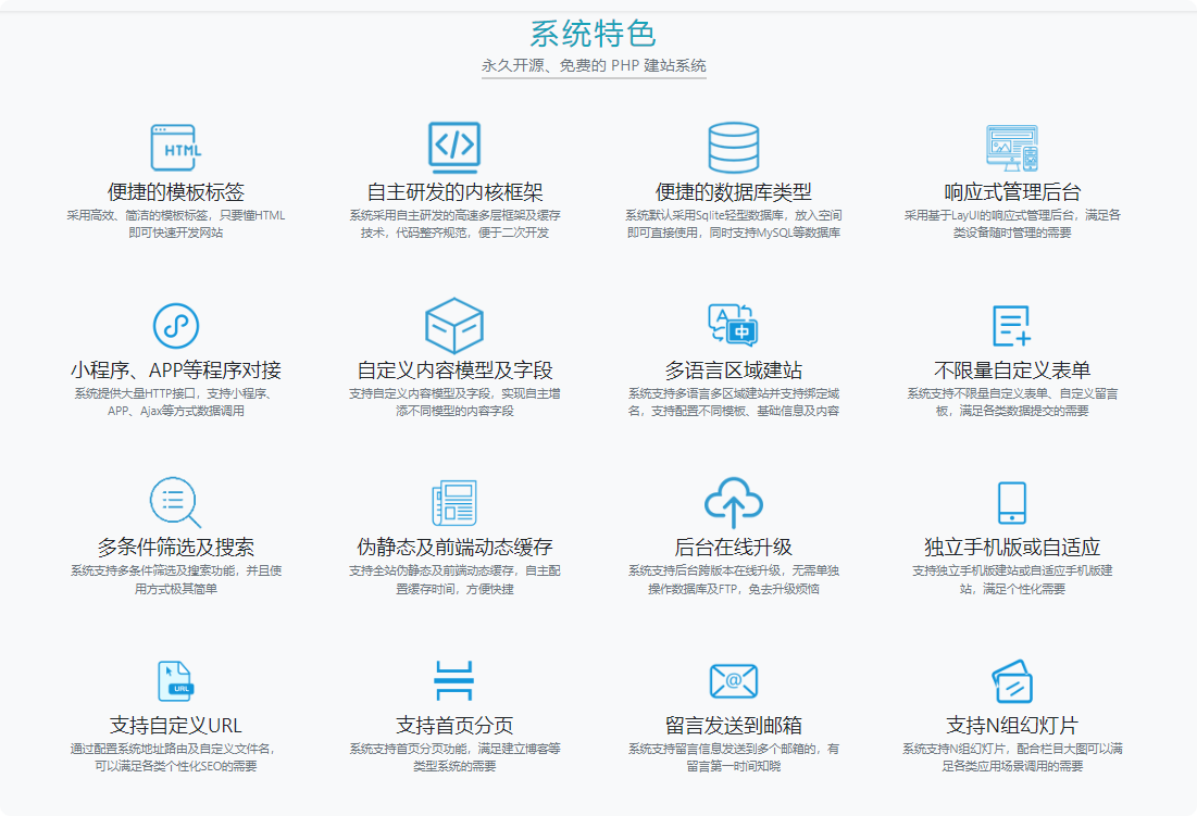 PbootCMS后台管理界面 PbootCMS后台管理界面截图,清晰展示模型管理、标签编辑器、模板设计及插件中心等功能模块